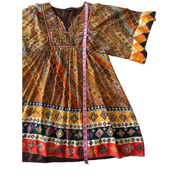 Anthropologie Tanvi Kedia Sumana Kaleidoscope Boho Festival Tunic - Large - Picture 12 of 12